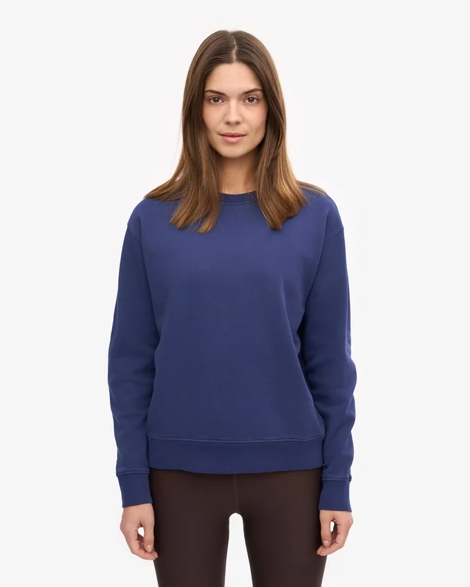 Classic Organic Bio-Rundhals-Shirt für Damen – Marineblau