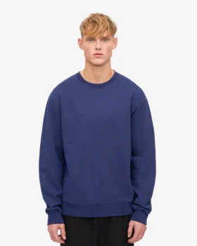 Classic Organic Bio-Shirt mit Rundhalsausschnitt – Marineblau
