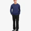 Classic Organic Bio-Shirt mit Rundhalsausschnitt – Marineblau