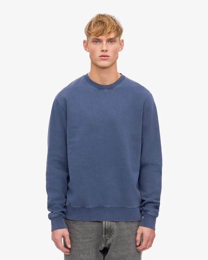 Classic Organic Bio-Shirt mit Rundhalsausschnitt – Neptunblau