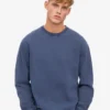 Classic Organic Bio-Shirt mit Rundhalsausschnitt – Neptunblau