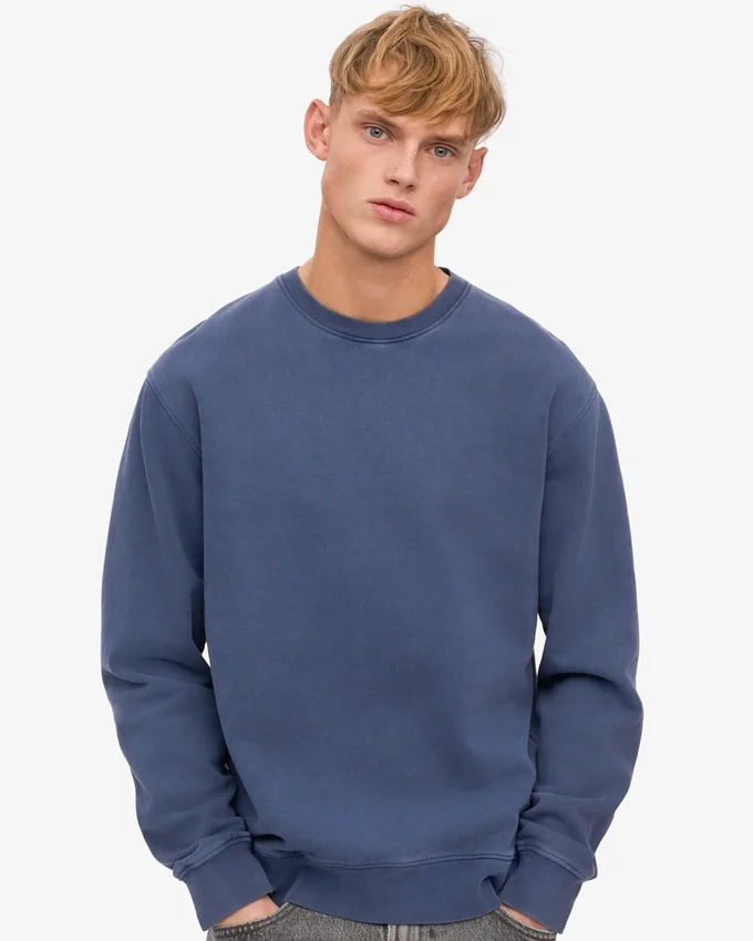 Classic Organic Bio-Shirt mit Rundhalsausschnitt – Neptunblau