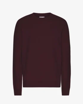 Classic Organic Bio-Shirt mit Rundhalsausschnitt – Oxblood-Rot