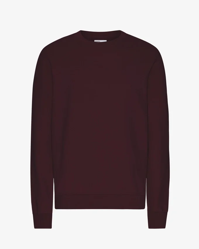 Classic Organic Bio-Shirt mit Rundhalsausschnitt – Oxblood-Rot