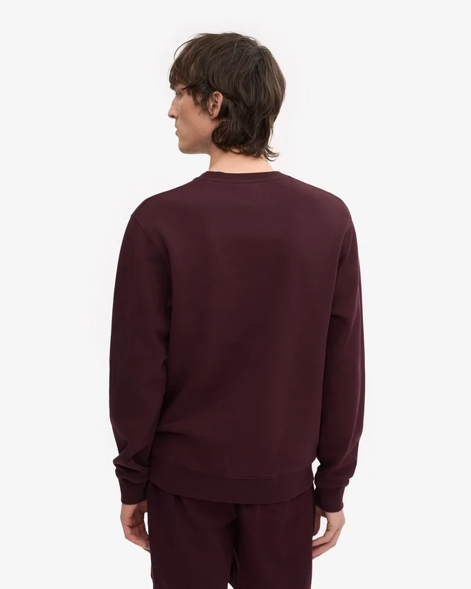 Classic Organic Bio-Shirt mit Rundhalsausschnitt – Oxblood-Rot