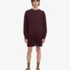 Classic Organic Bio-Shirt mit Rundhalsausschnitt – Oxblood-Rot