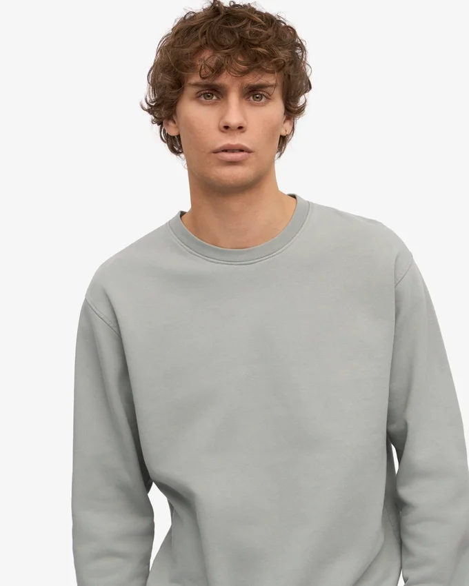 Classic Organic Bio-Shirt mit Rundhalsausschnitt – Stahlblau