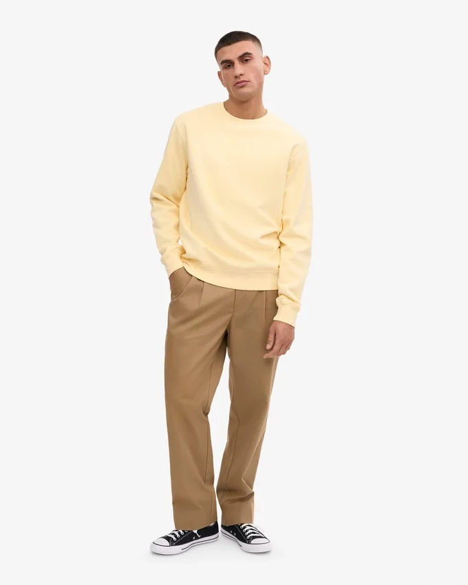 Classic Organic Bio-Shirt mit Rundhalsausschnitt – Zartgelb