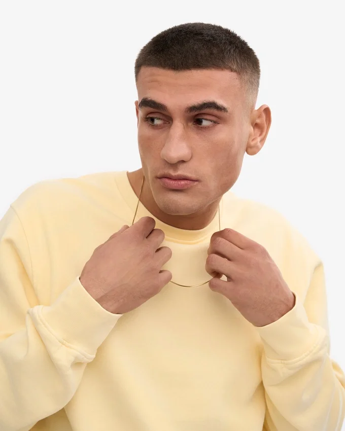 Classic Organic Bio-Shirt mit Rundhalsausschnitt – Zartgelb