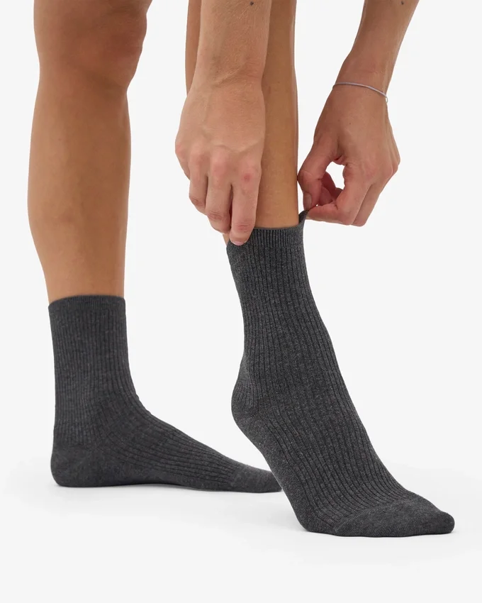 Classic Organic Bio-Socken für Damen – Lava-Grau