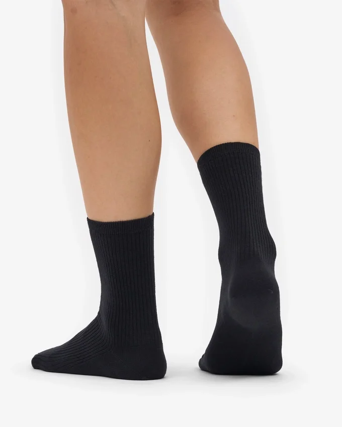 Classic Organic Bio-Socken für Damen – Tiefschwarz