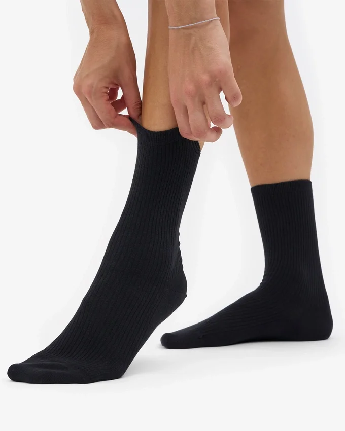 Classic Organic Bio-Socken für Damen – Tiefschwarz