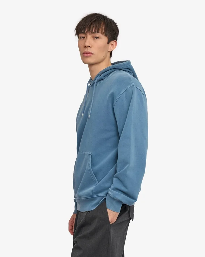 Classic Organic Hood – verblasstes Indigo