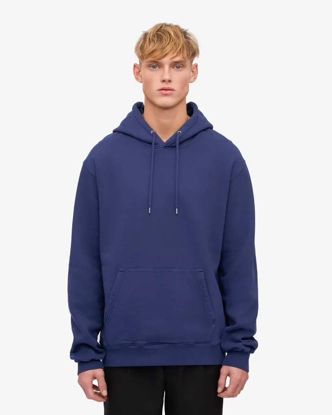 Classic Organic Kapuzenjacke – Marineblau