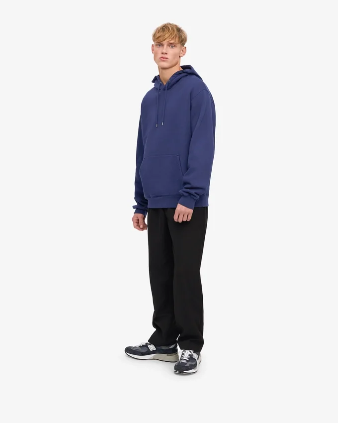 Classic Organic Kapuzenjacke – Marineblau