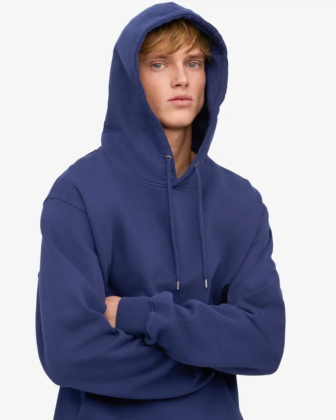 Classic Organic Kapuzenjacke – Marineblau