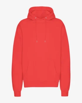 Classic Organic Kapuzenjacke – Red Tangerine
