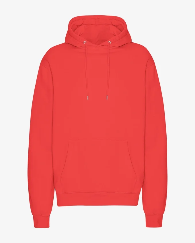 Classic Organic Kapuzenjacke – Red Tangerine