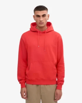 Classic Organic Kapuzenjacke – Red Tangerine