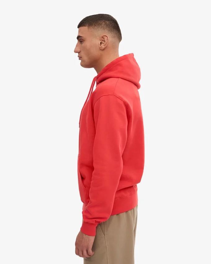 Classic Organic Kapuzenjacke – Red Tangerine