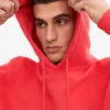 Classic Organic Kapuzenjacke – Red Tangerine