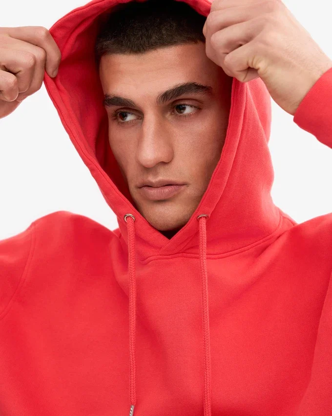 Classic Organic Kapuzenjacke – Red Tangerine