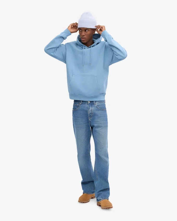 Classic Organic Kapuzenjacke – Seaside-Blau