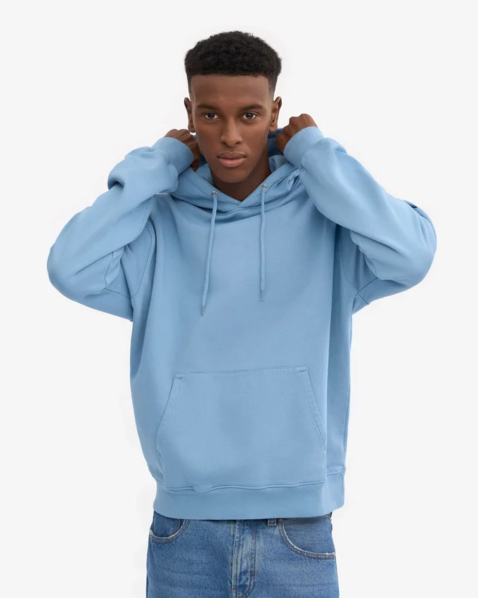 Classic Organic Kapuzenjacke – Seaside-Blau