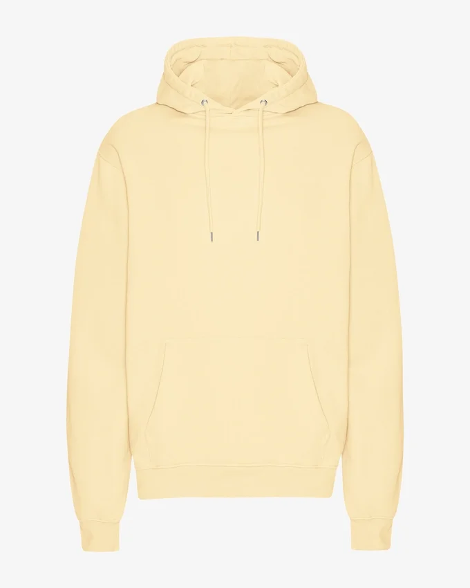 Classic Organic Kapuzenjacke – Soft Yellow