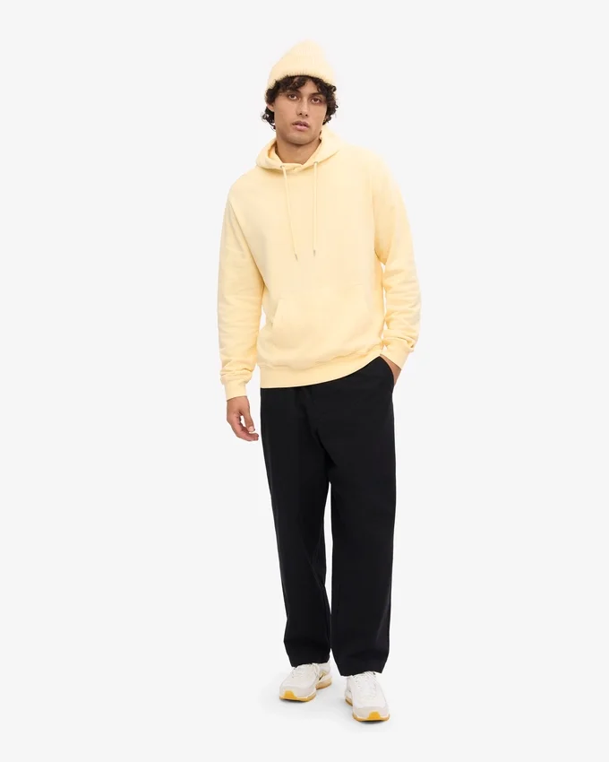 Classic Organic Kapuzenjacke – Soft Yellow