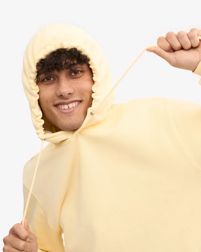 Classic Organic Kapuzenjacke – Soft Yellow