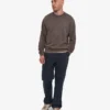 Classic Organic Shirt mit Rundhalsausschnitt – Ausgewaschenes Schlammgrau