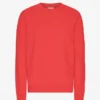 Classic Organic Shirt mit Rundhalsausschnitt – Red Tangerine