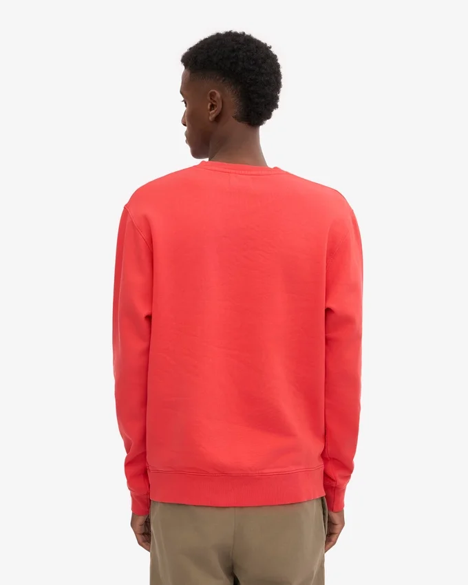Classic Organic Shirt mit Rundhalsausschnitt – Red Tangerine
