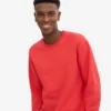 Classic Organic Shirt mit Rundhalsausschnitt – Red Tangerine