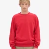 Classic Organic Shirt mit Rundhalsausschnitt – Scharlachrot