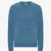 Classic Organic Shirt mit Rundhalsausschnitt – verblasstes Indigo
