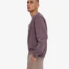 Classic Organic Shirt mit Rundhalsausschnitt – verblasstes Traubenblau