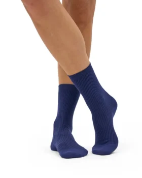 Classic Organic Socken für Damen – Marineblau