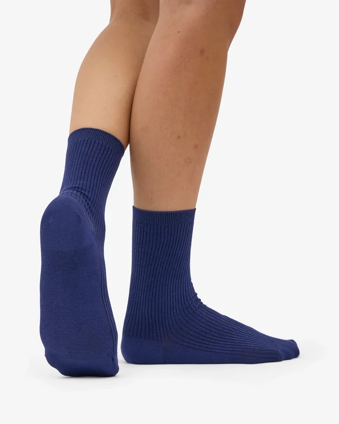 Classic Organic Socken für Damen – Marineblau