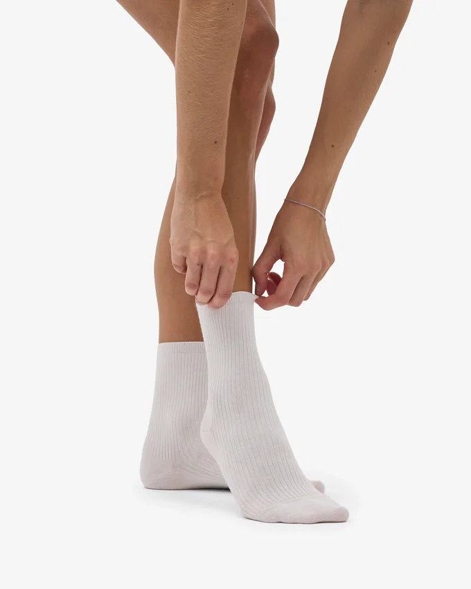 Classic Organic Socken für Damen – Optisches Weiß