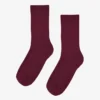 Classic Organic Socken für Damen – Oxblood-Rot