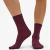 Classic Organic Socken für Damen – Oxblood-Rot