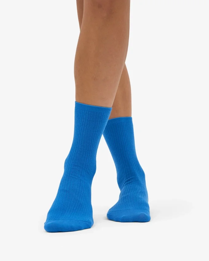 Classic Organic Socken für Damen – Pazifikblau