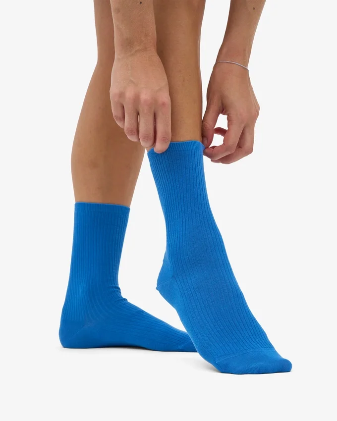 Classic Organic Socken für Damen – Pazifikblau