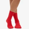 Classic Organic Socken für Damen – Red Tangerine