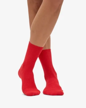 Classic Organic Socken für Damen – Red Tangerine