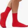 Classic Organic Socken für Damen – Red Tangerine
