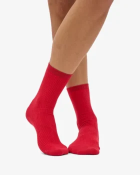 Classic Organic Socken für Damen – Scharlachrot
