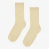 Classic Organic Socken für Damen – Soft Yellow